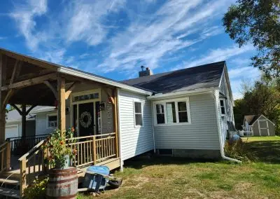 Aluminum seamless gutters installed on a Vermont home — The Gutter Guys